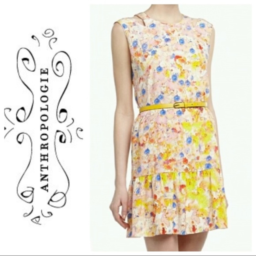 NWT Anthropologie Cluny 100% Silk Short Dress, size 10